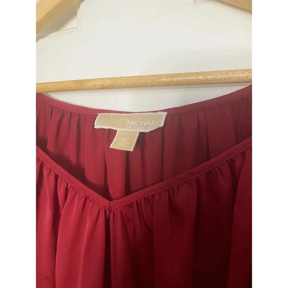 Micheal Micheal Kors Red Satin Top Size XL - Picture 6 of 6